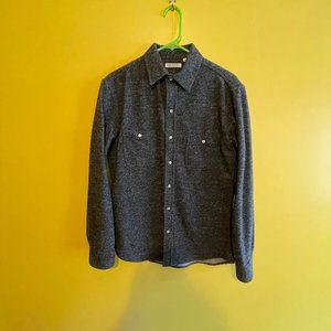 Gustin #539 Charcoal Monster Nep Flannel Button Down Shirt Size Medium